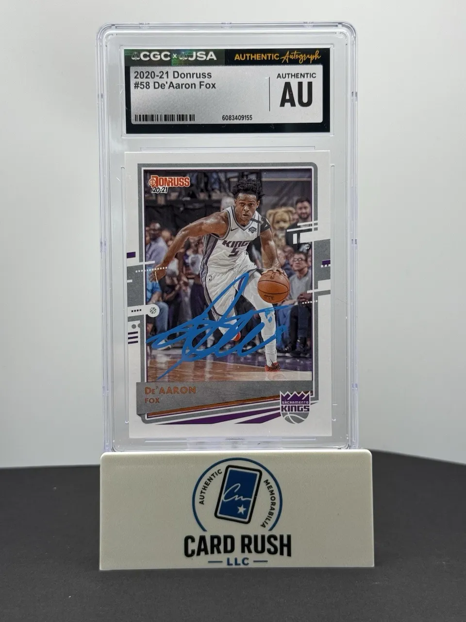 2020-21 Donruss De’Aaron Fox CGC/JSA Authentic