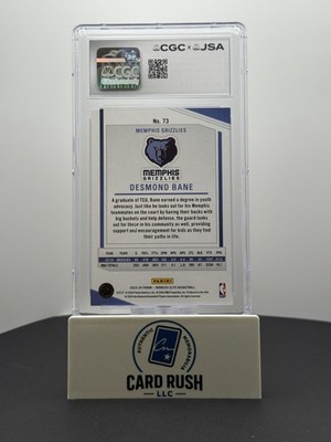 Desmond Bane 2023-24 Donruss Elite International Hyper Red CGC Authentic IP Auto, back
