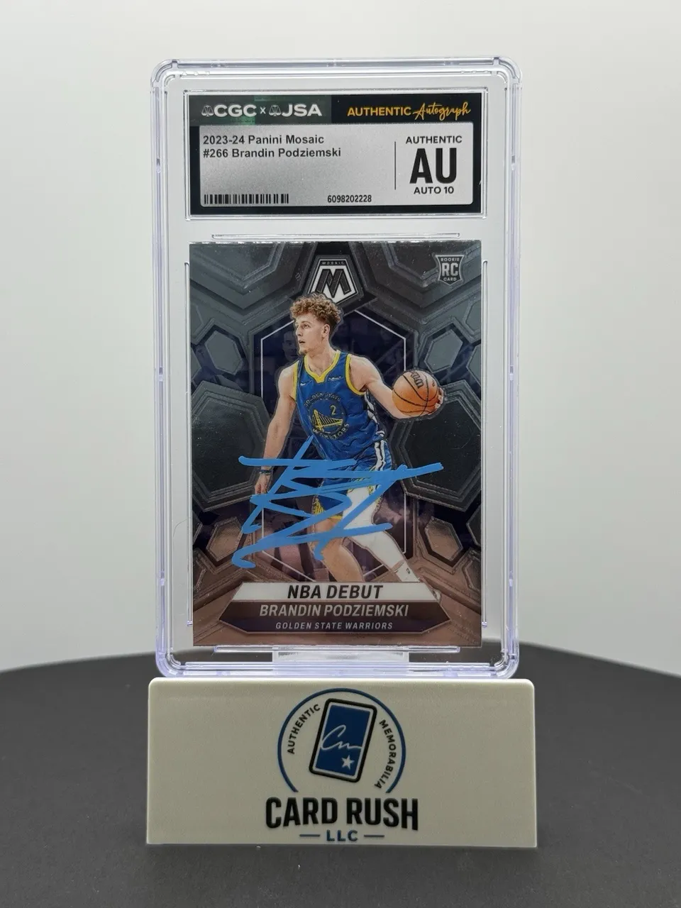 2023-24 Panini Mosaic Brandin Podziemski RC In-Person CGC/JSA Graded Auto 10!