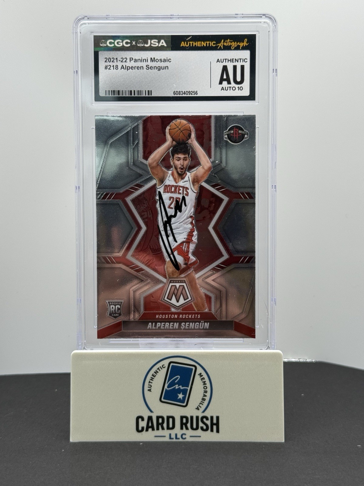 2021-22 Panini Mosaic - Alperen Sengun Rookie Card IP Auto 10 CGC Authentic, front