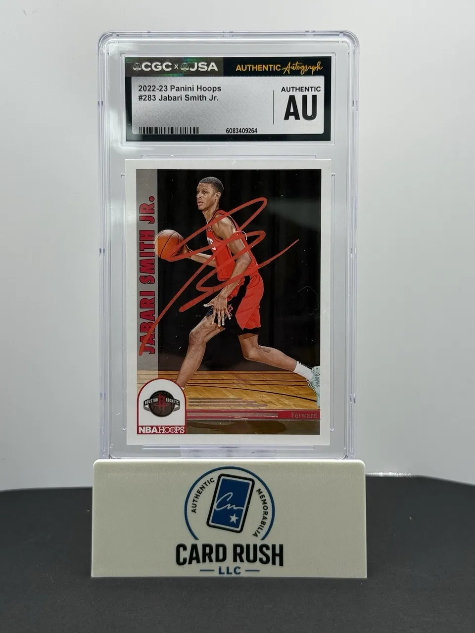 2022-23 Panini Hoops#283 Jabari Smith Jr. In Person Autograph CGC/JSA AUTHENTIC
