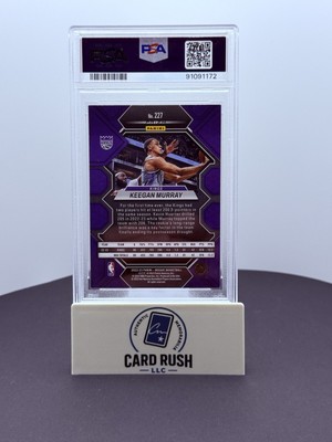 2022-23 Panini Mosaic Keegan Murray Silver Prizm (RC) IP Auto PSA Authentic, back