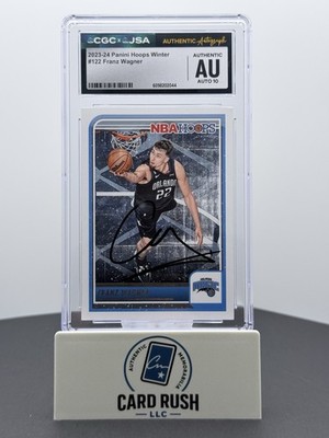 2023-24 Hoops Winter Franz Wagner In-Person Autograph Graded Auto 10 By CGC/JSA, front