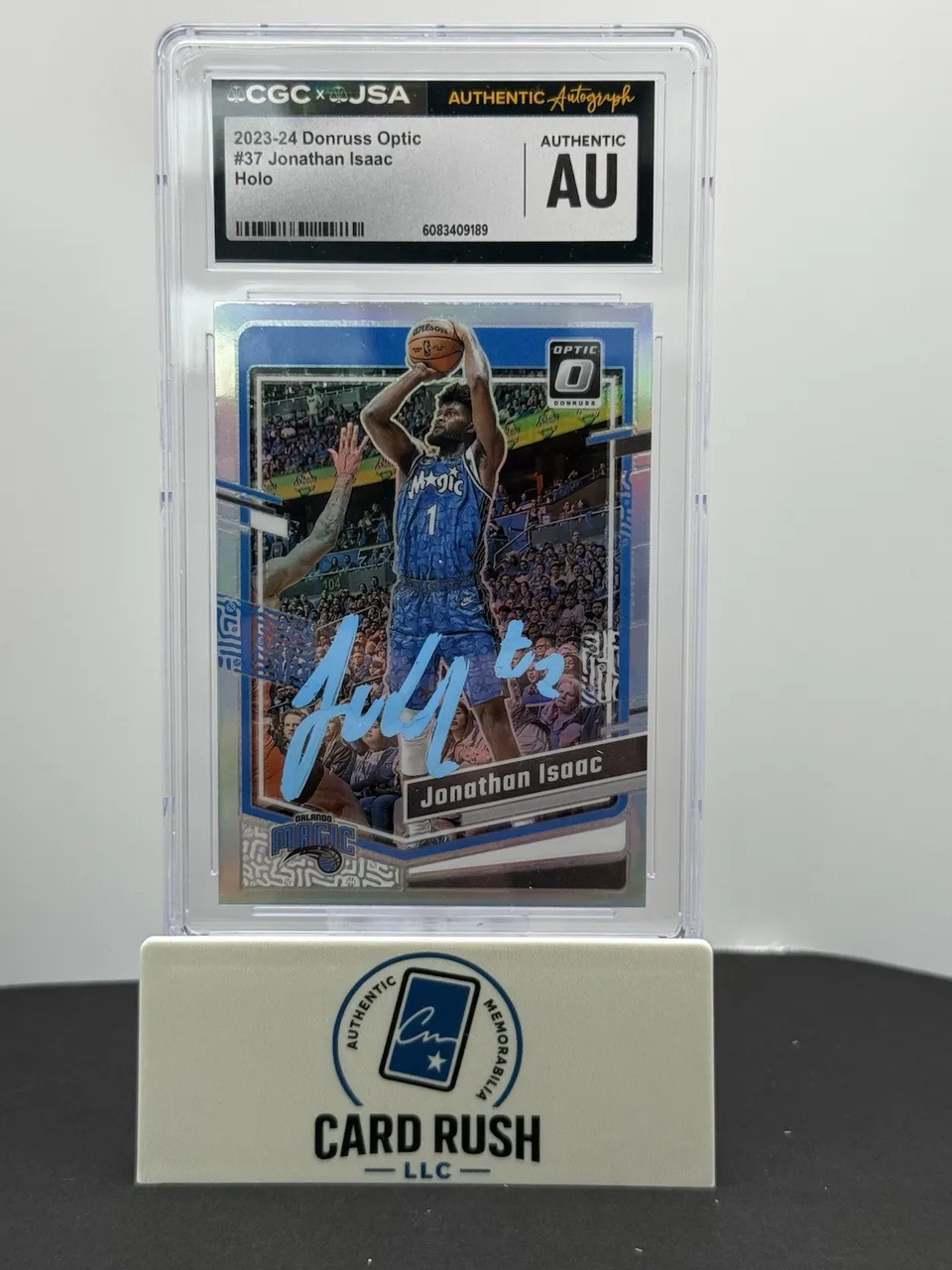 2023-24 Panini Donruss Optic Holo Prizm Jonathan Isaac IP Auto CGC/JSA Au