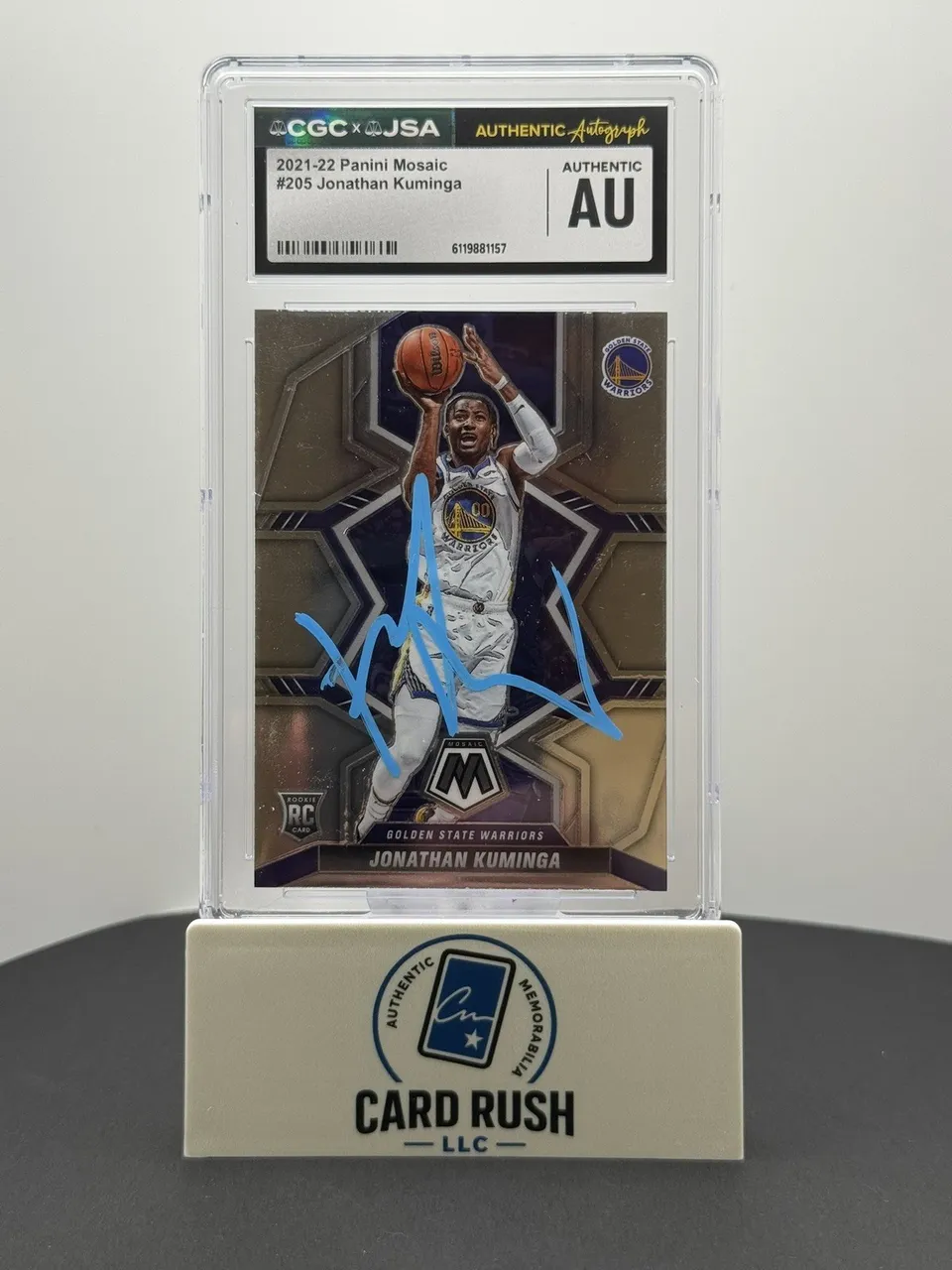 2021-22 Panini Mosaic - Rookies Jonathan Kuminga RC IP Auto CGC Authentic