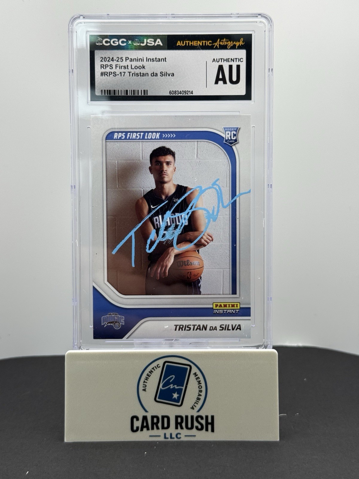 2024-25 Panini Instant RPS First Look Tristan da Silva RC IP Auto CGC Authentic, front