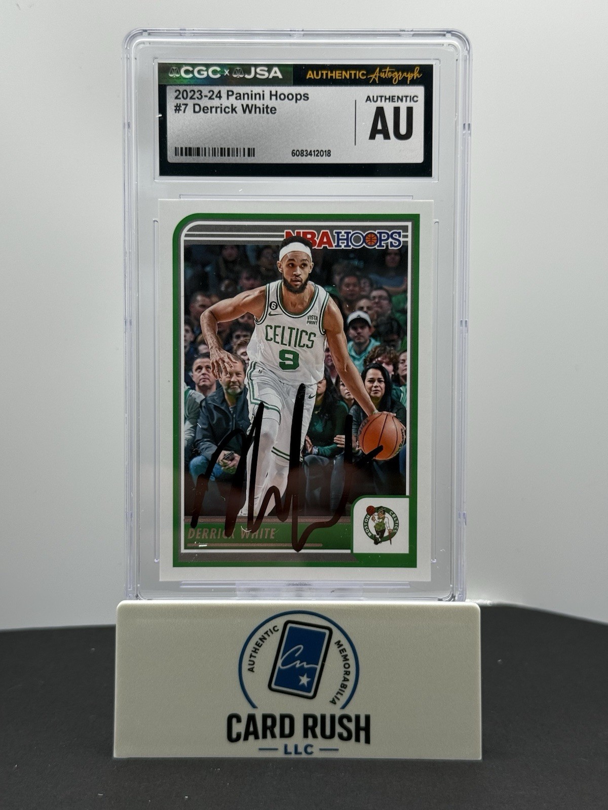 Derrick White 2023-24 Panini Hoops #7 Boston Celtics, front