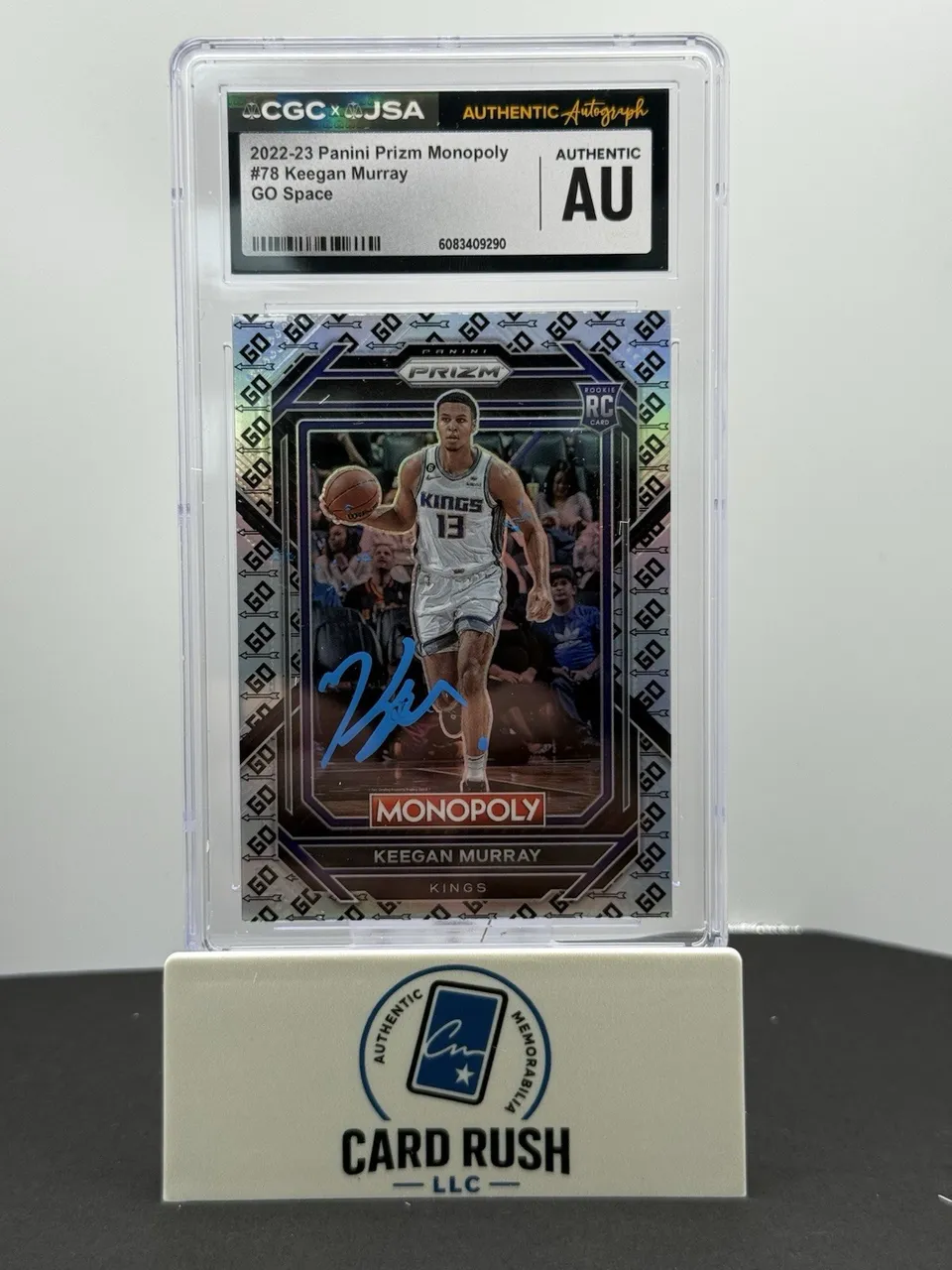 2022-23 Panini Prizm Monopoly Keegan Murray GO Space IP Auto RC CGC/JSA