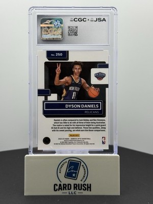 2022-23 Donruss Optic Rated Rookie Dyson Daniels In Person Auto CGC/JSA Auto 10!, back
