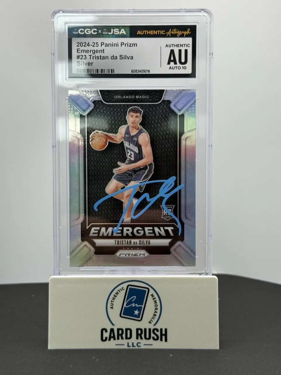 2024-25 Panini Emergent Silver Prizm Tristan da Silva RC IP Auto 10 CGC/JSA
