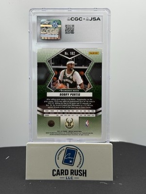 2021-22 Panini Mosaic Bobby Portis In Person Autograph CGC/JSA Authentic, back