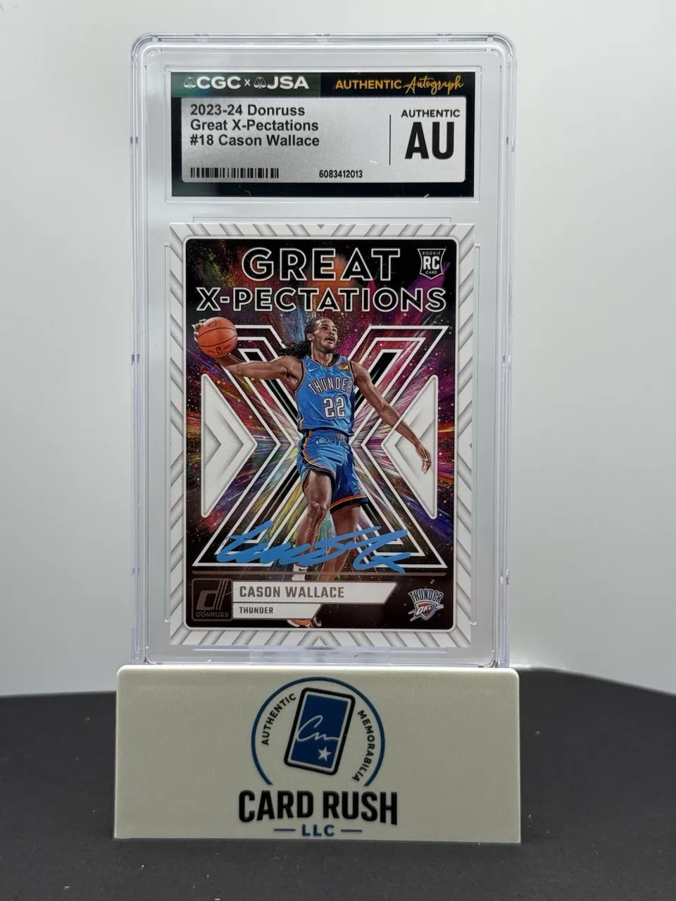 Cason Wallace RC 2023-24 Panini Donruss Great X-Pectations No. 18 Thunder
