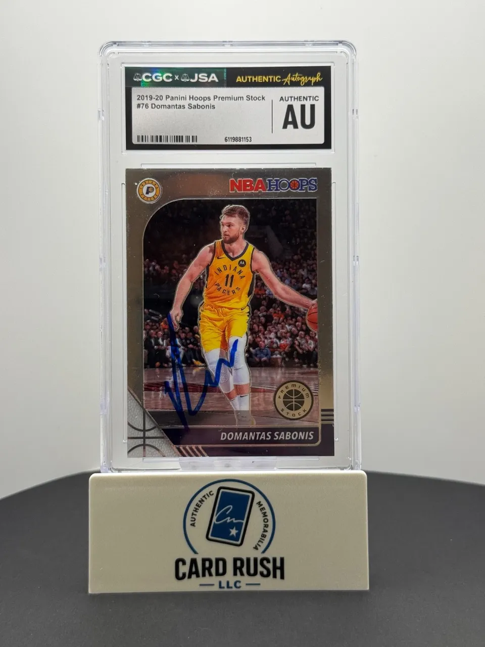 2019-20 Hoops Premium Stock Domantas Sabonis IP Auto CGC Authentic