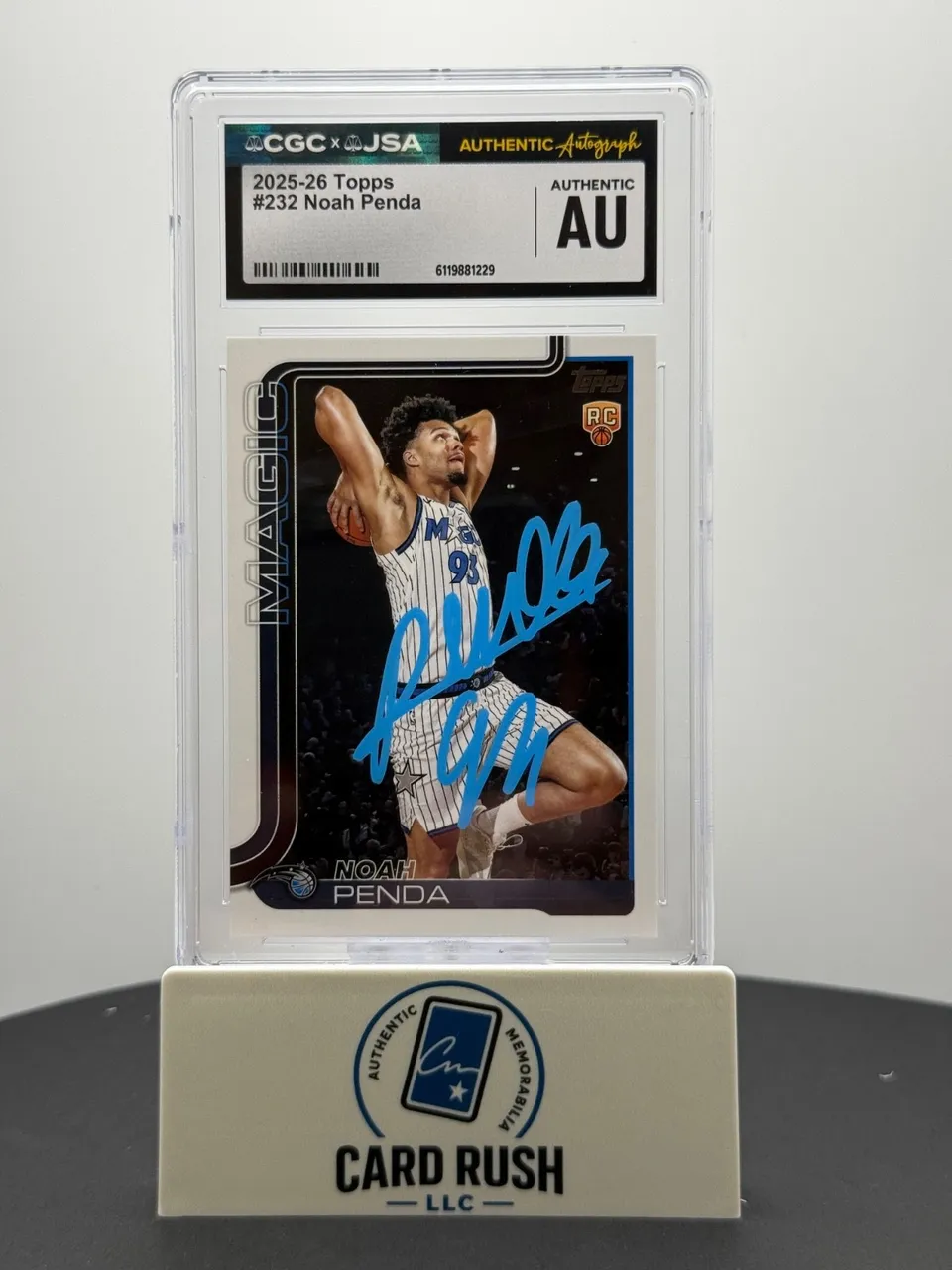 2025-26 Topps Noah Penda RC IP Auto CGC Authentic