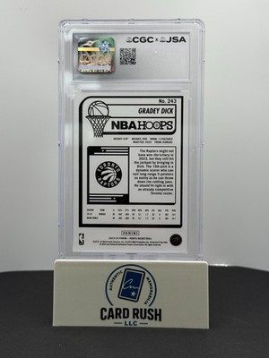 2023-24 Hoops Gradey Dick Blue Rookie In Person Autograph CGC/JSA Authentic, back