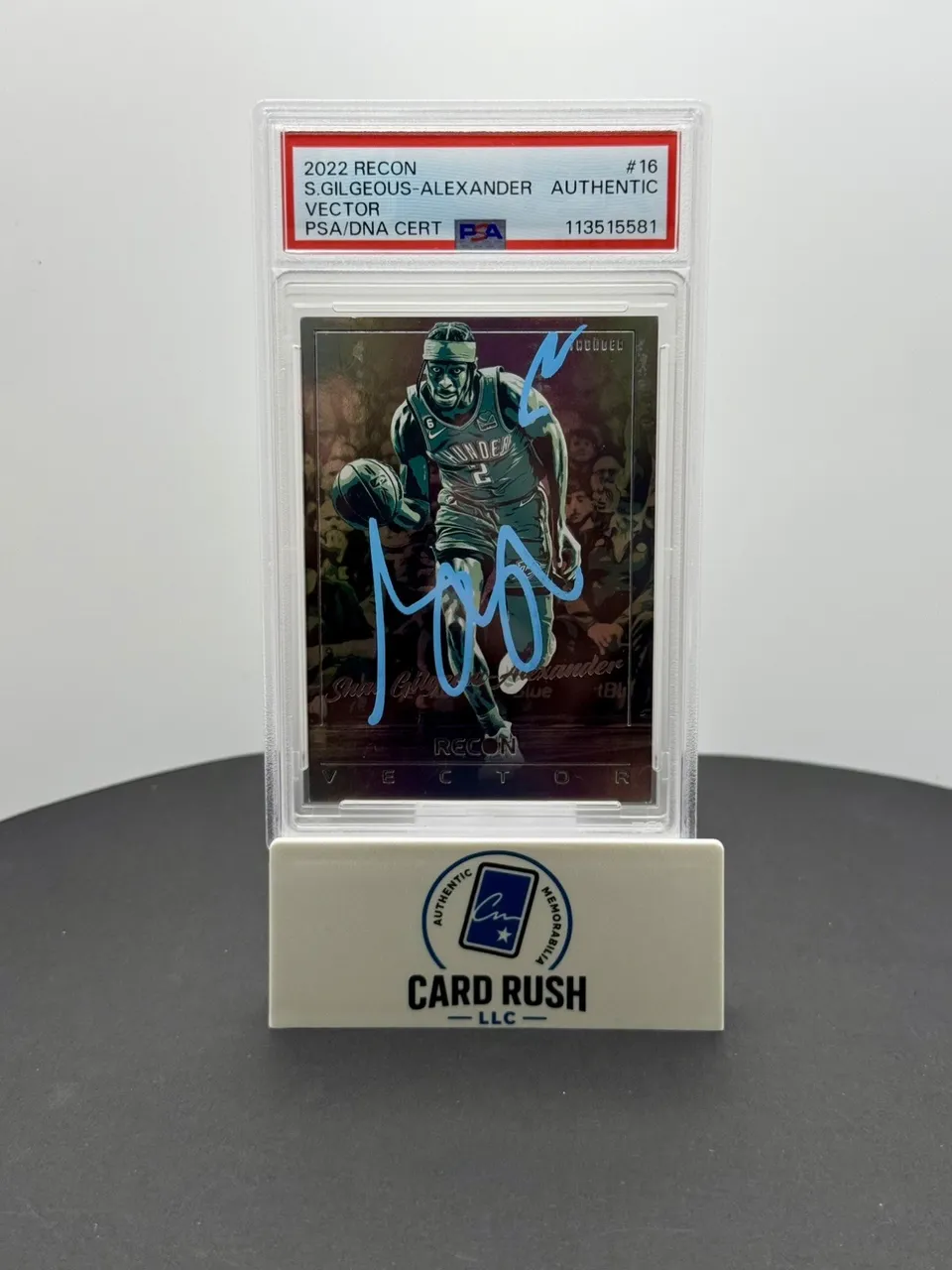 2022 RECON SHAI GILGEOUS-ALEXANDER VECTOR IP AUTO PSA AUTHENTIC