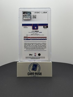 2025-26 Topps Chrome - Joel Embiid Silver Refractor IP Auto CGC Authentic, back