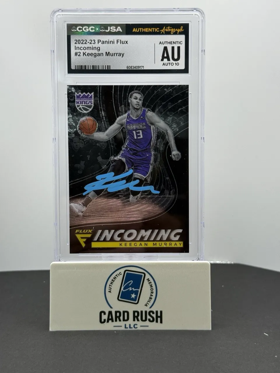 2022-23 Panini Flux Incoming Keegan Murray Auto 10 IP RC CGC/JSA Authentic