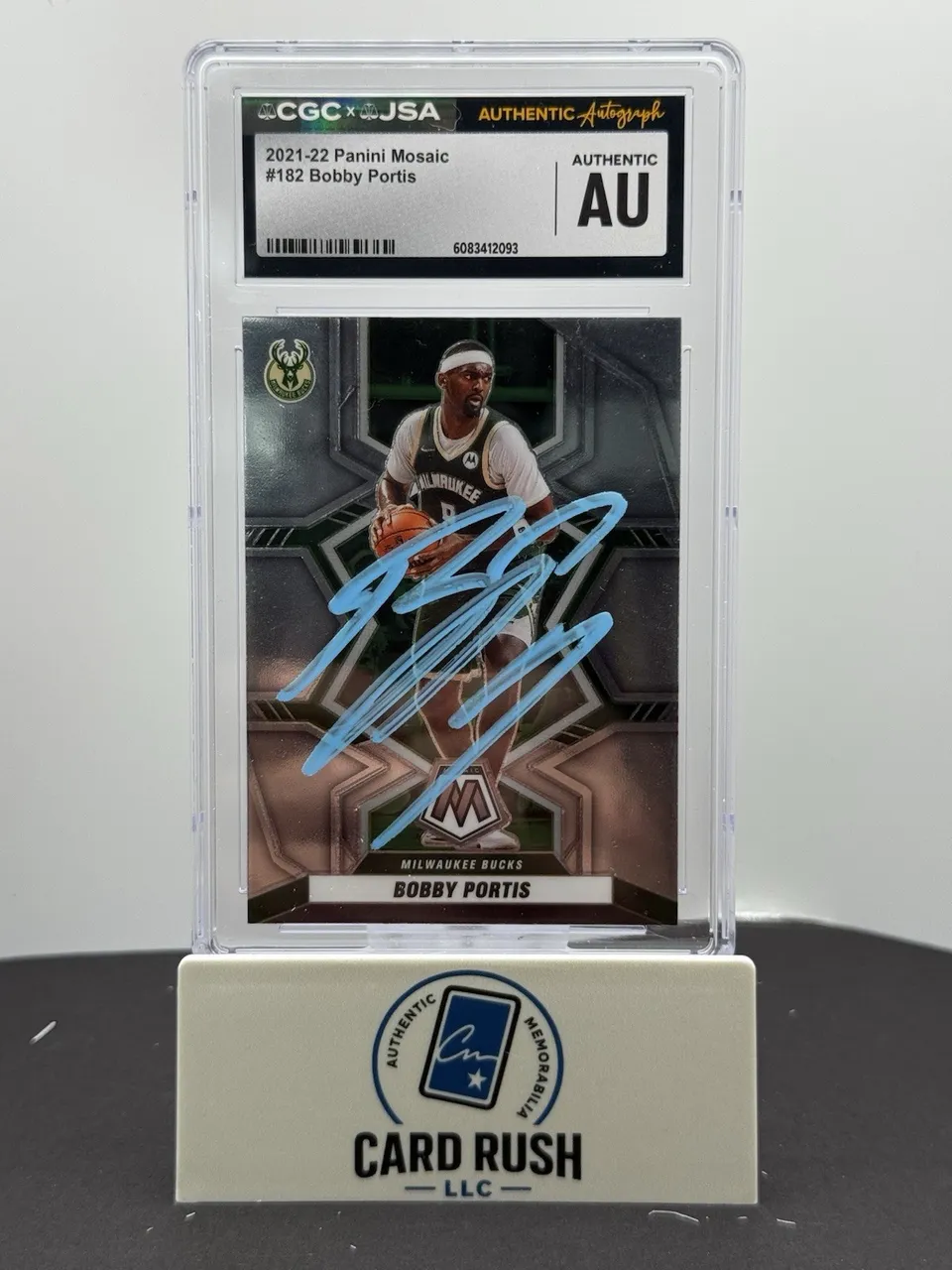 2021-22 Panini Mosaic Bobby Portis In Person Autograph CGC/JSA Authentic