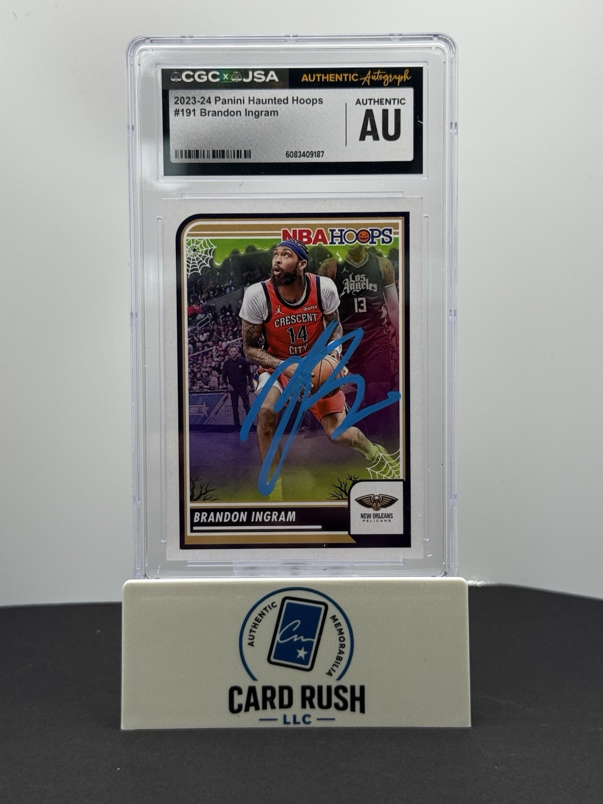 2023-24 Panini Haunted Hoops Brandon Ingram IP Autograph CGC/JSA Authentic, front