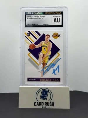 2024-25 Panini NBA Hoops Tribute RC Dalton Knecht IP Auto CGC/JSA Authentic