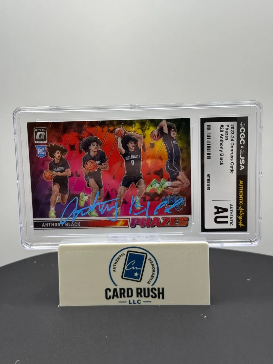 2023-24 Panini Donruss Optic Phazes Anthony Black RC IP Full Auto CGC Authentic
