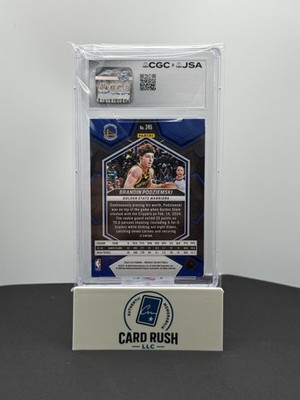 2023-24 Panini Mosaic Basketball Brandin Podziemski IP Auto CGC/JSA Authentic, back