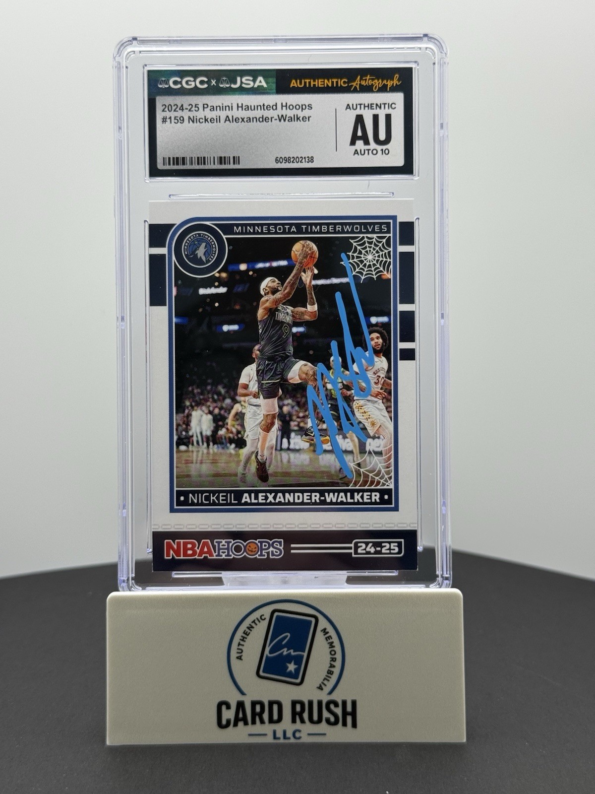 2024-25 Haunted Hoops Nickeil Alexander-Walker In Person CGC/JSA Auto 10 Grade, front