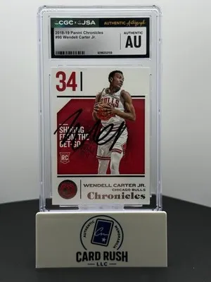 2018-19 Panini Chronicles Wendell Carter Jr RC IP Autograph CGC/JSA Authentic