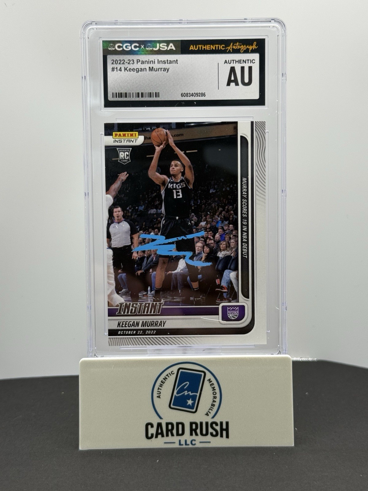 2022-23 Panini Instant 1 of 364 Keegan Murray In Person Auto CGC Authentic, front