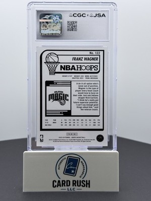 2023-24 Hoops Winter Franz Wagner In-Person Autograph Graded Auto 10 By CGC/JSA, back