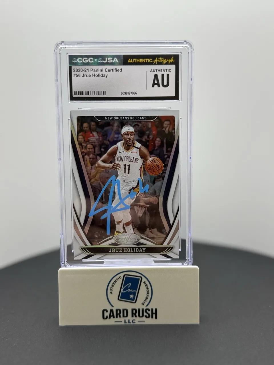 2020-21 Panini Certified Jrue Holiday In-Person Autograph CGC/JSA Authentic