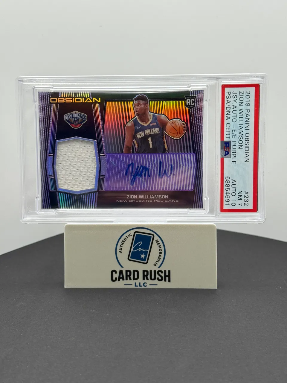 2019 Panini Obsidian Zion Williamson RPA Rookie Card