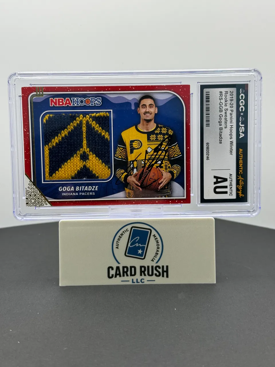 2019-20 Hoops Rookie Sweaters Goga Bitadze In Person Autograph