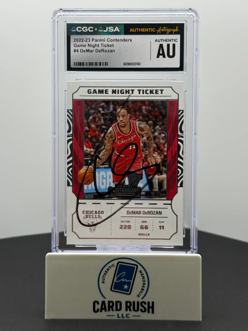 2022-23 Panini Contenders DeMar DeRozan Game Night Ticket IP Auto