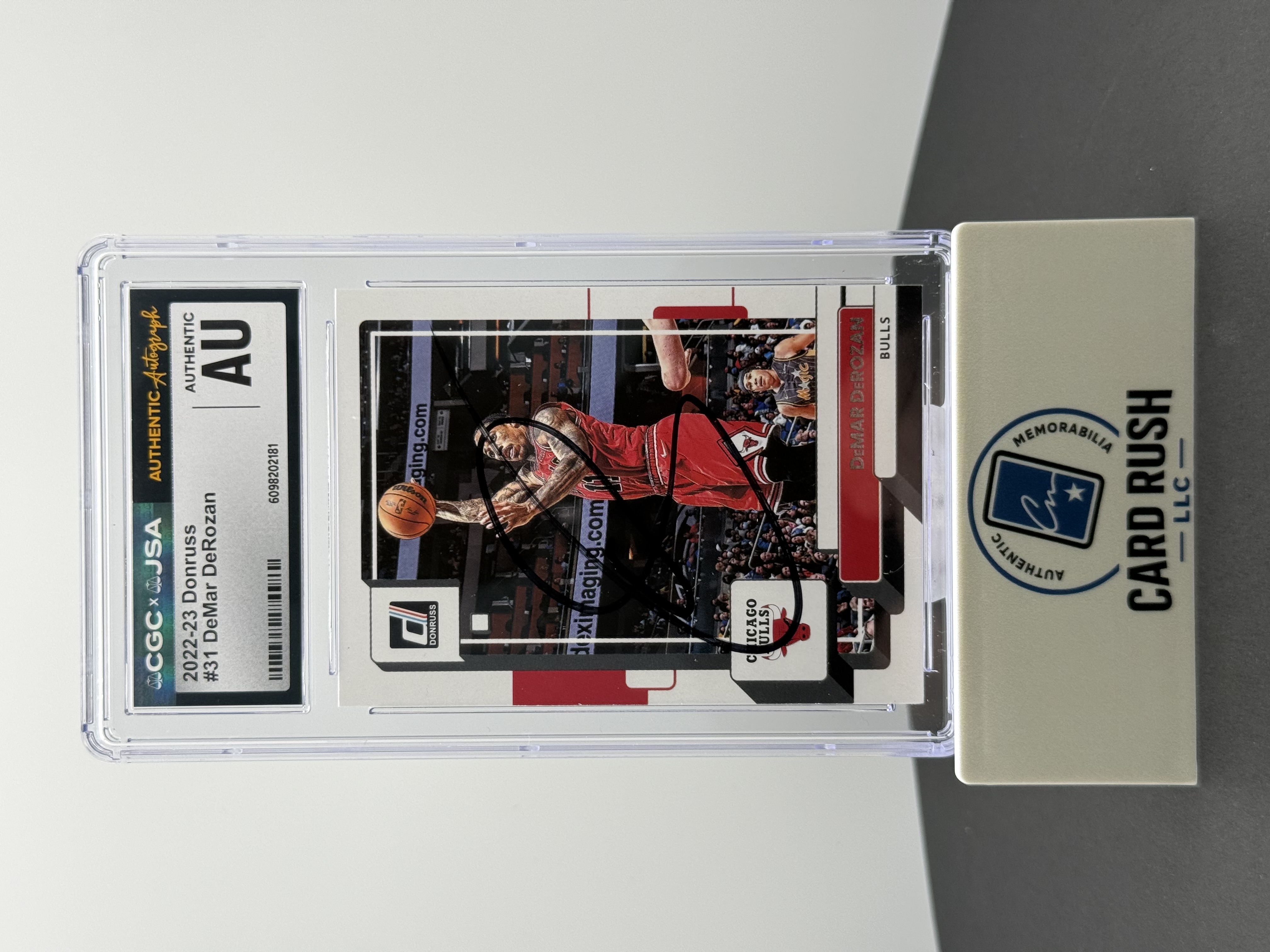 2022-23 Panini Donruss DeMar DeRozan In Person Autograph, front
