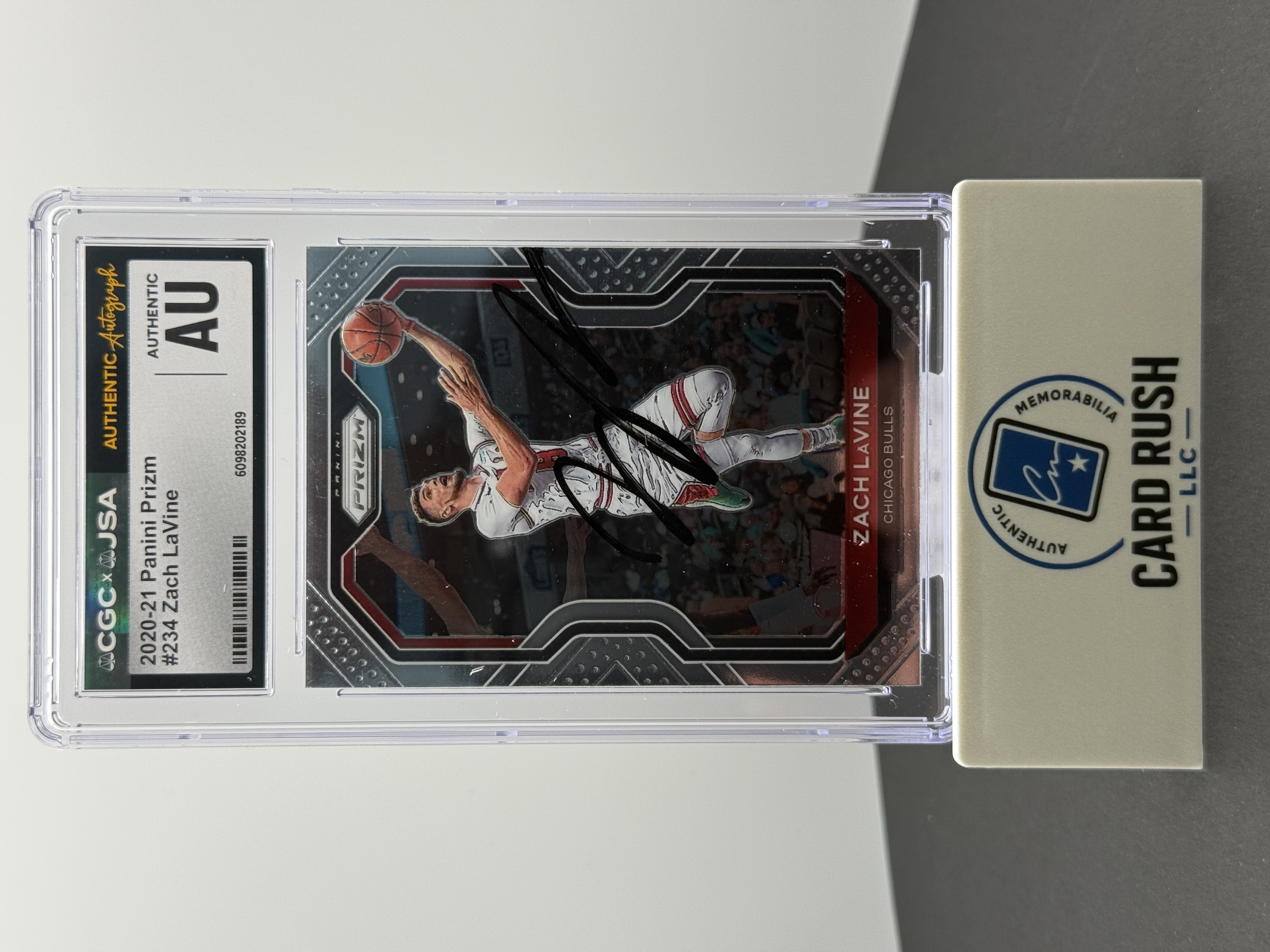 2020-21 Panini Prizm Zach LaVine In-Person Autograph, front