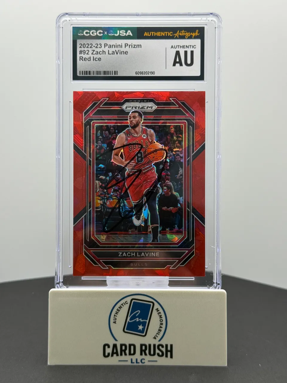 2022-23 Panini Prizm Basketball Zach LaVine Red Ice Prizm #92 Chicago Bulls