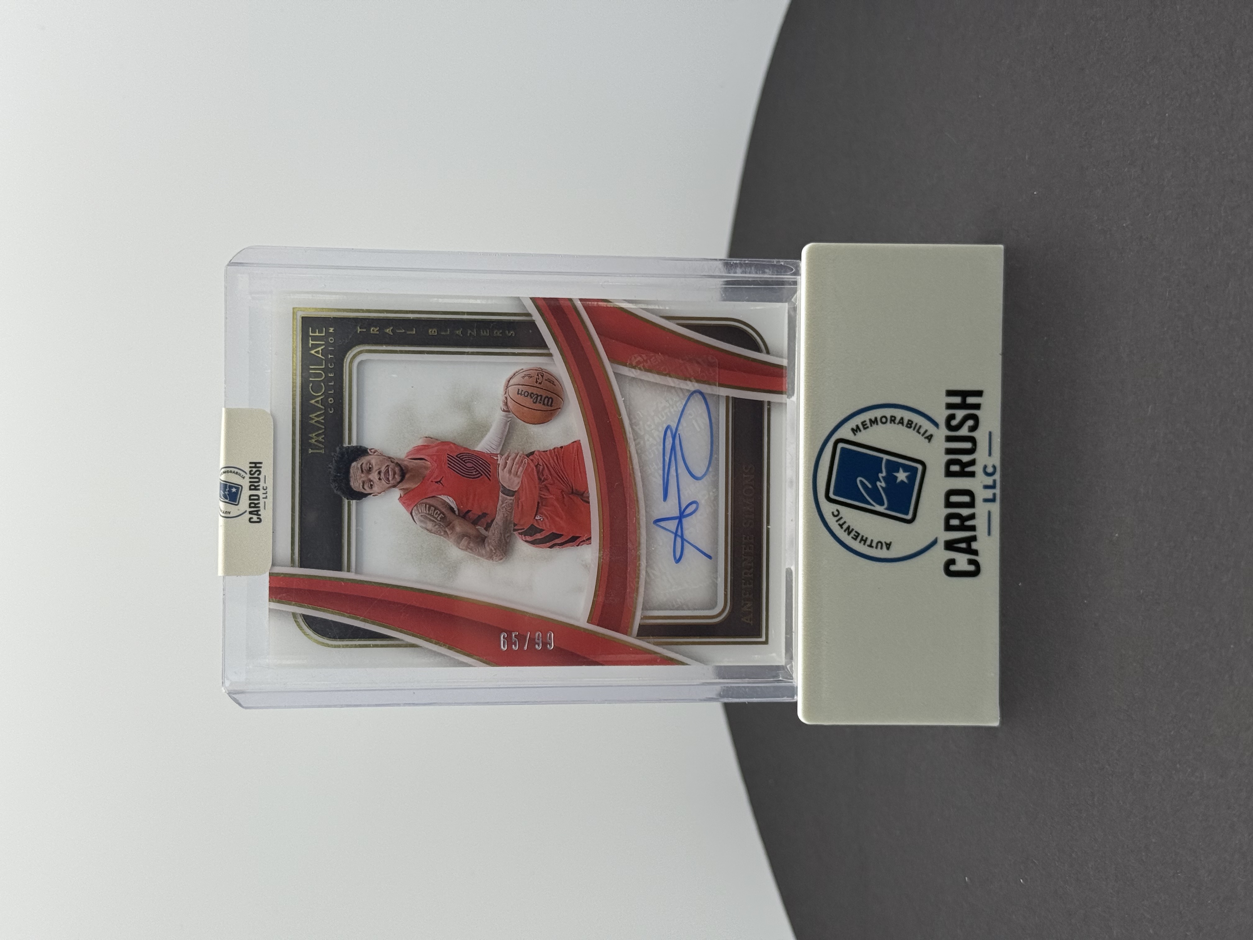 2023-24 Panini Immaculate Collection Anfernee Simons Basketball Trading Card, front
