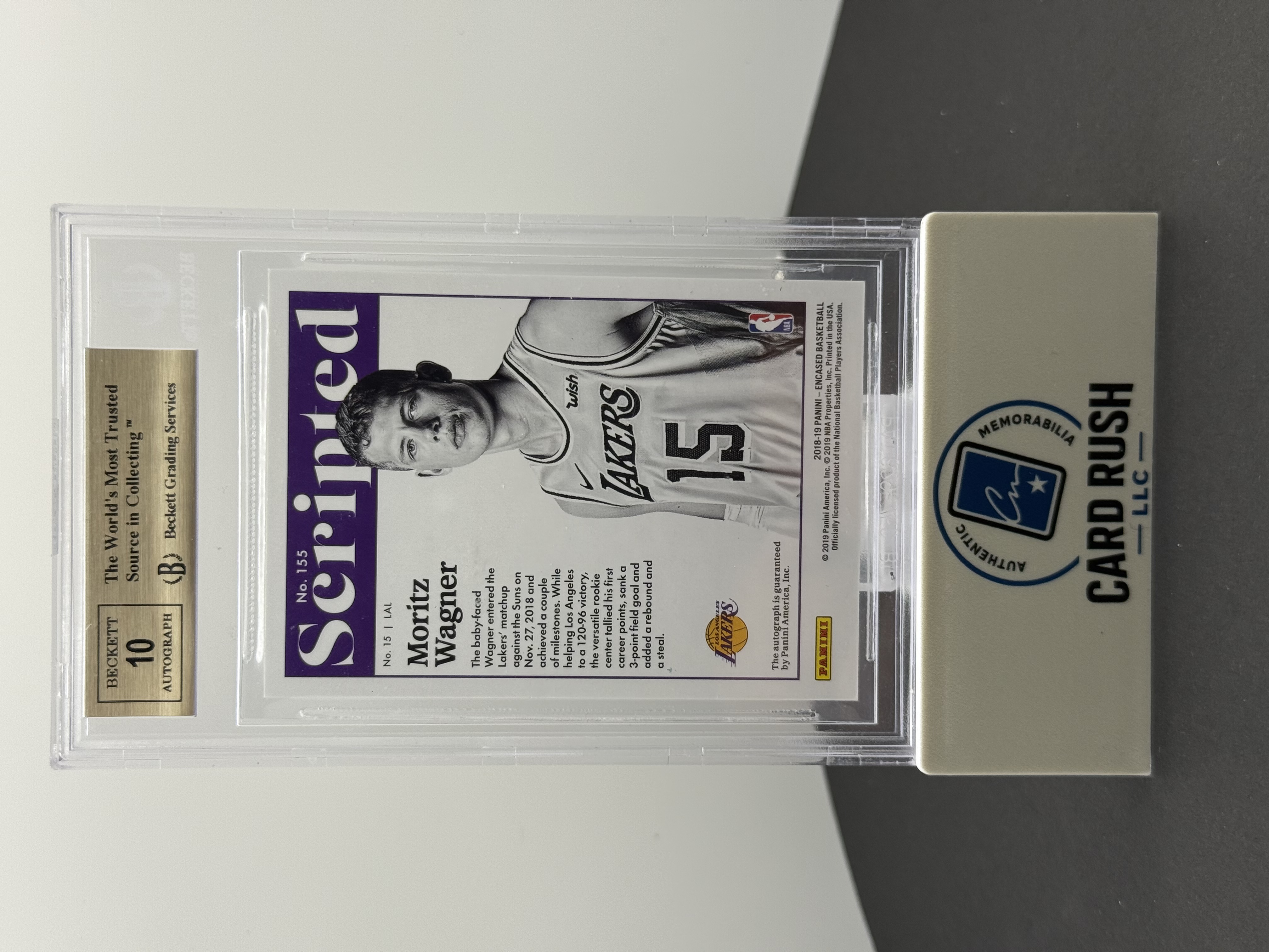 Moritz Wagner Autographed Rookie Card, back