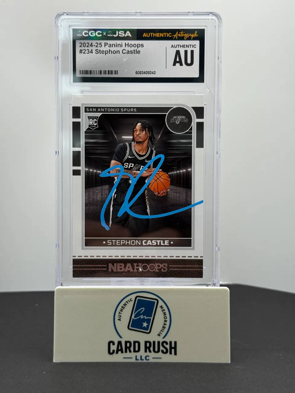 2024-25 Panini Hoops Stephon Castle NBA Hoops Rookie Autograph Card