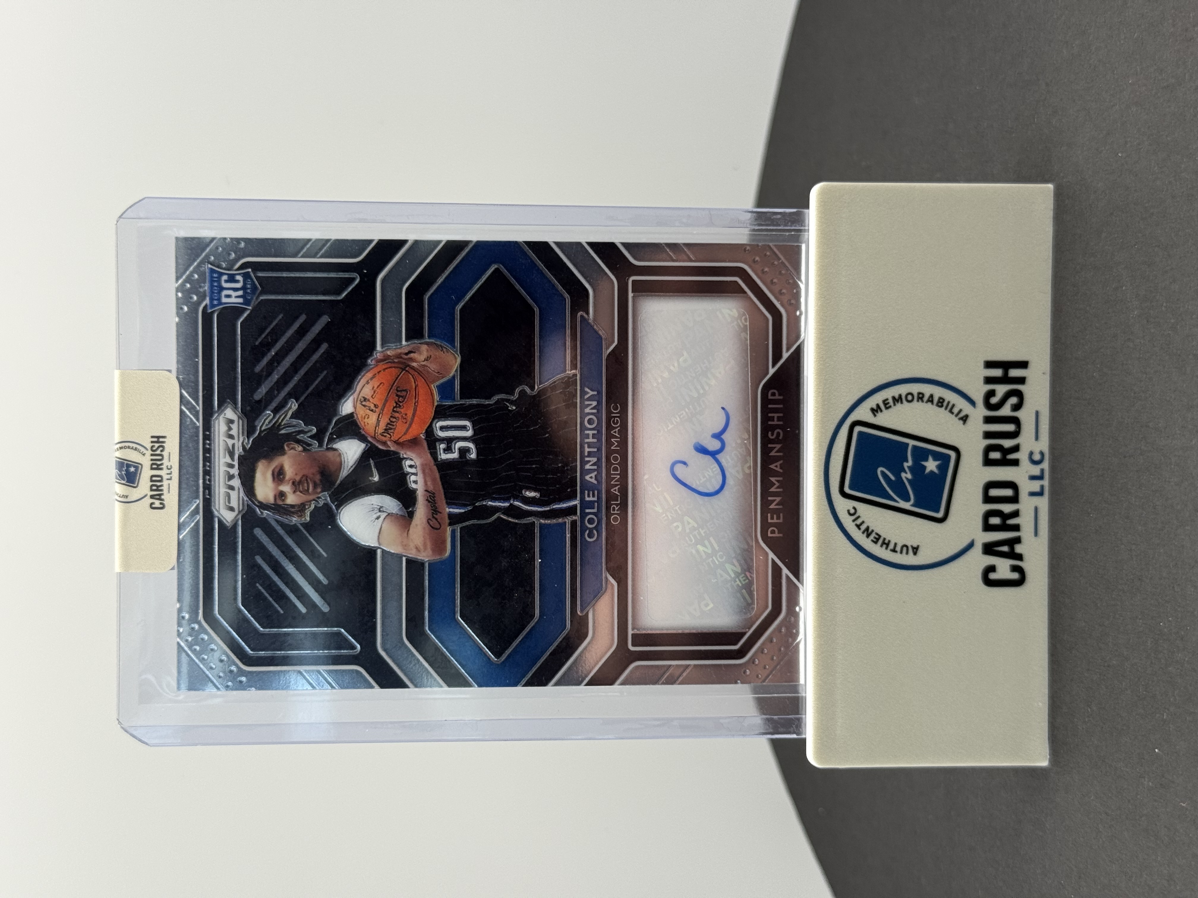 2020-21 Panini Prizm Cole Anthony Rookie Autograph Basketball Card, front