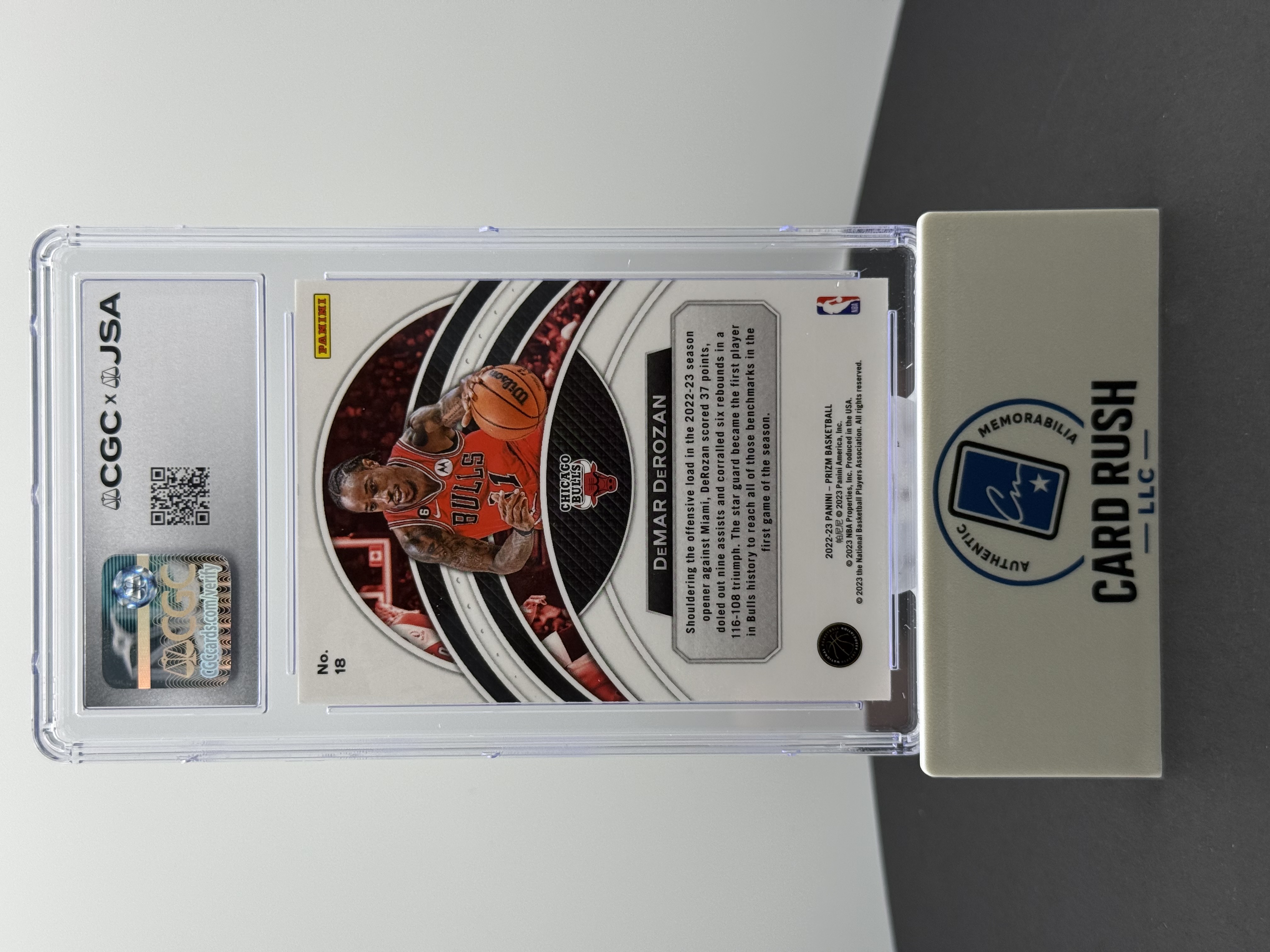2022-23 DeMar DeRozan Dominance Panini Prizm Card, back