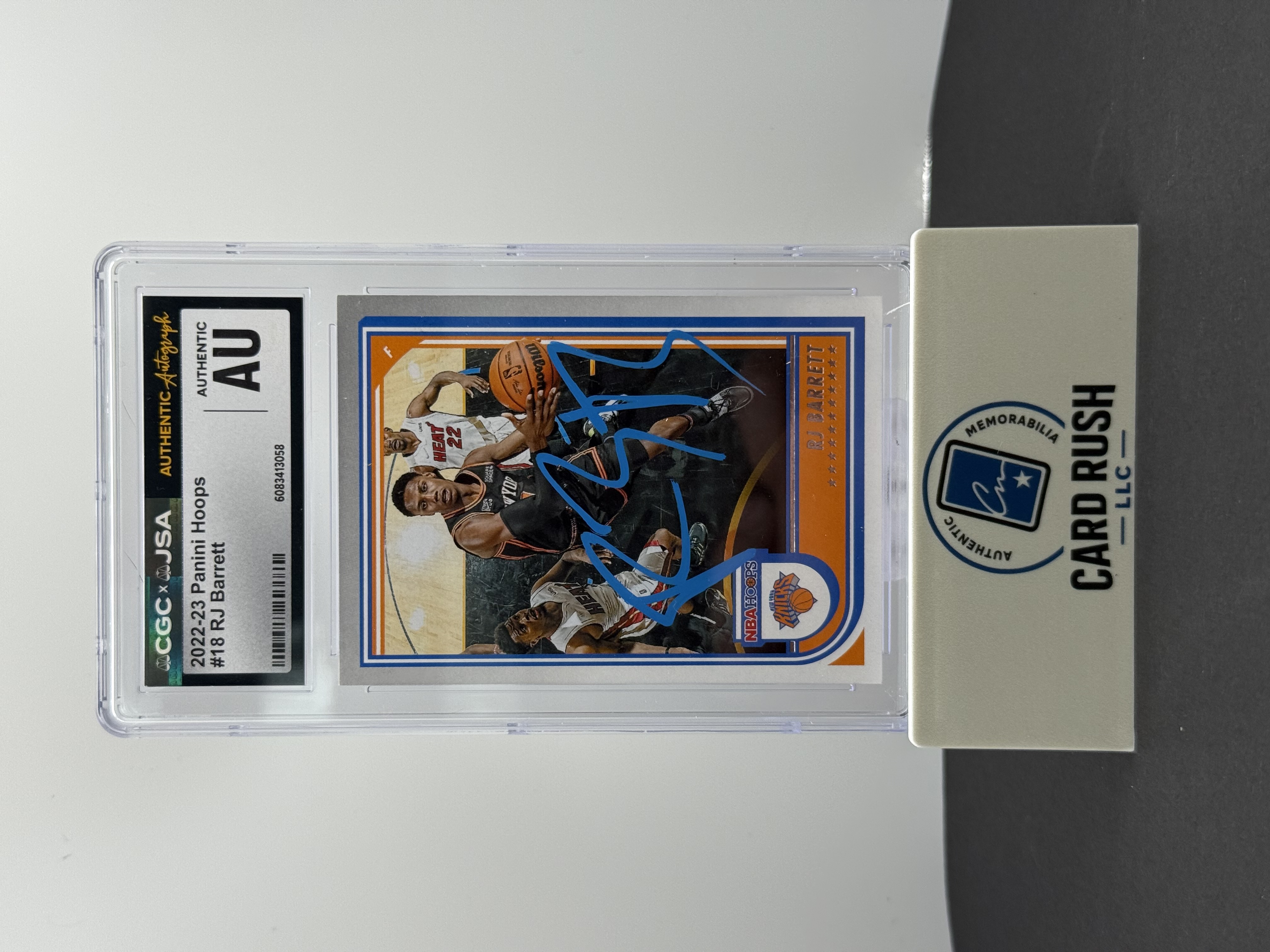 2022-23 Panini Hoops RJ Barrett Autographed Card, front