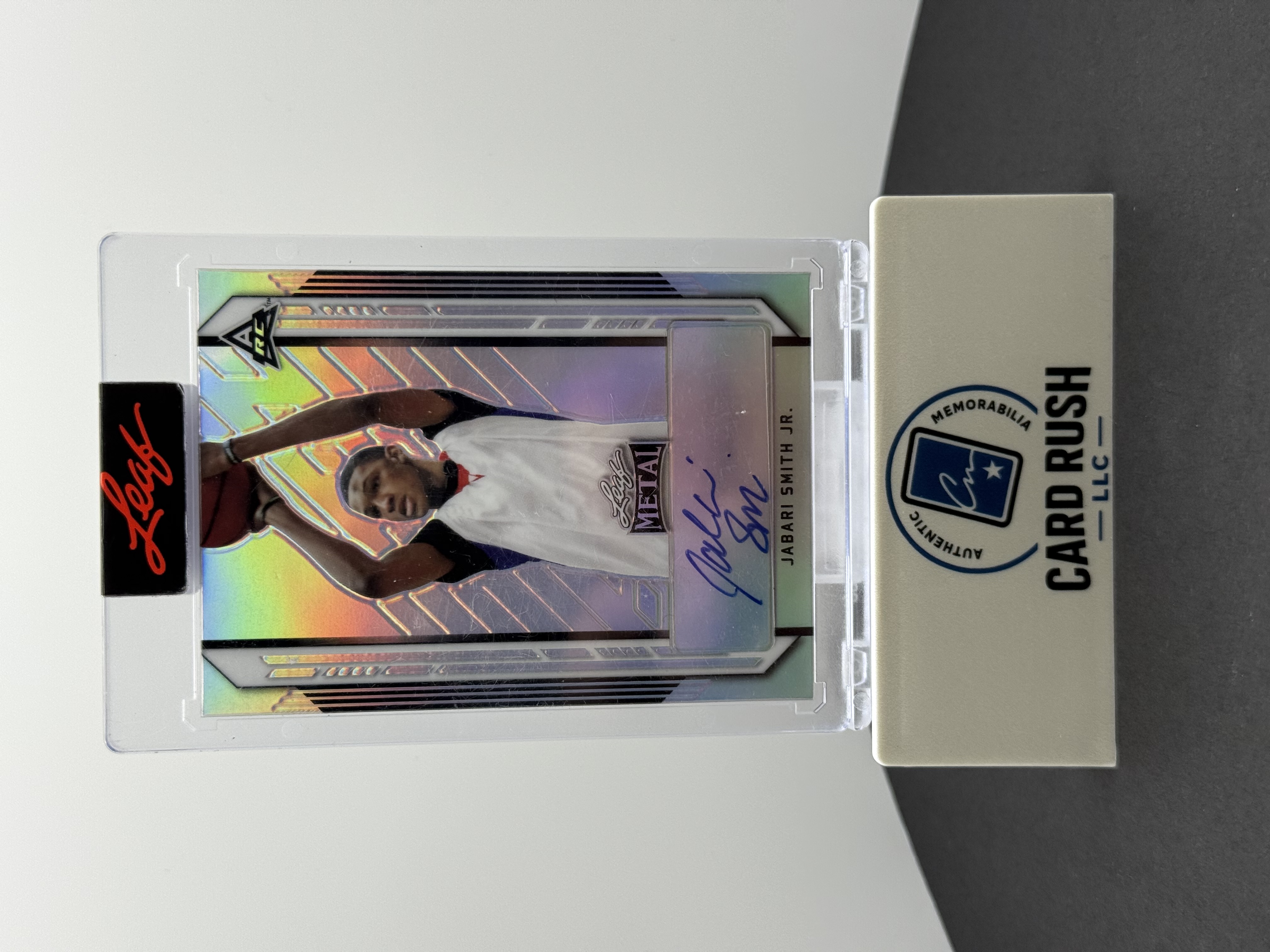 2022 Leaf Metal Jabari Smith Jr. Autograph Rookie Basketball Card, front