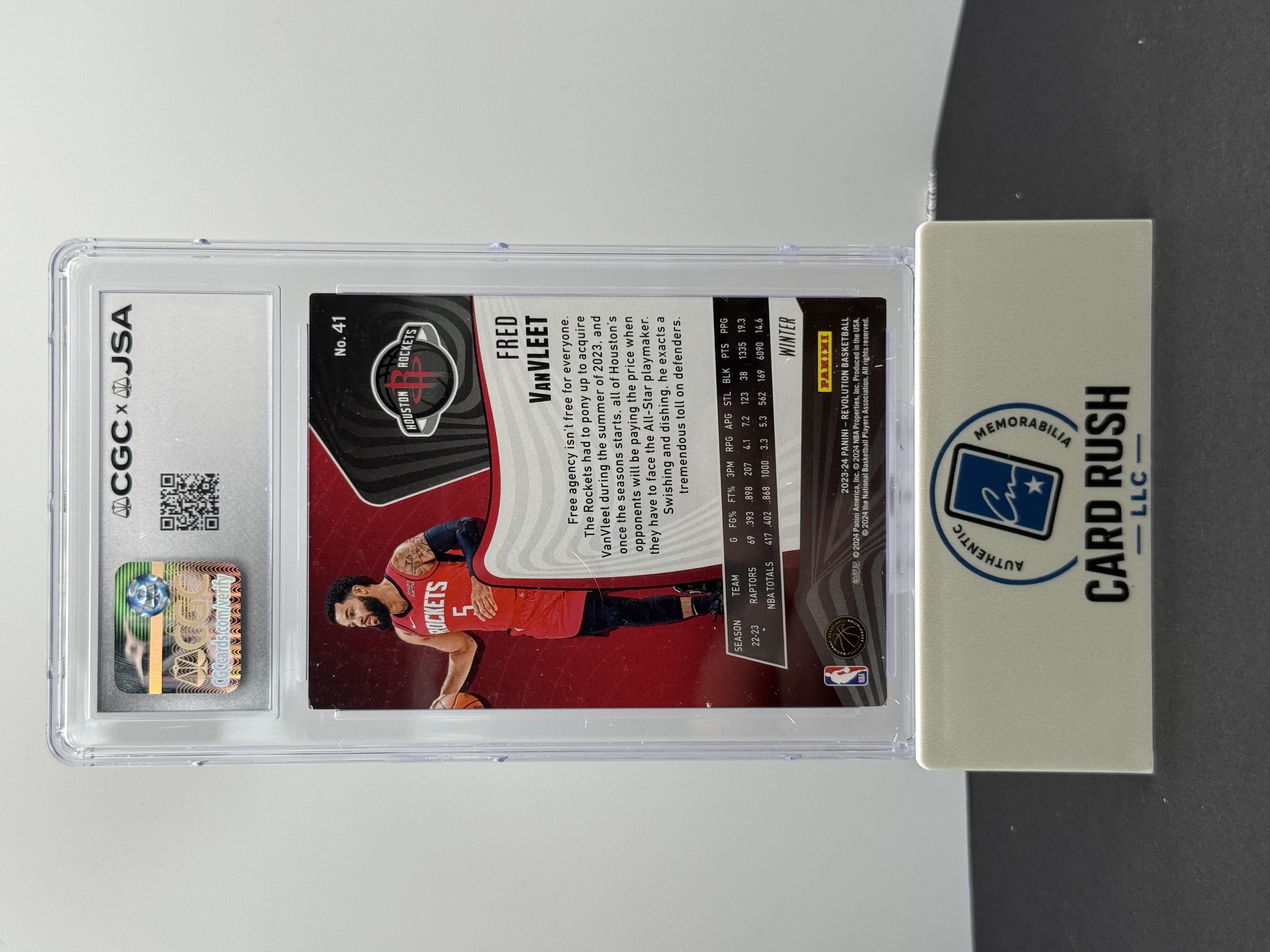 2023-24 Panini Revolution - Fred VanVleet #41 Winter IP Auto CGC Authentic, back