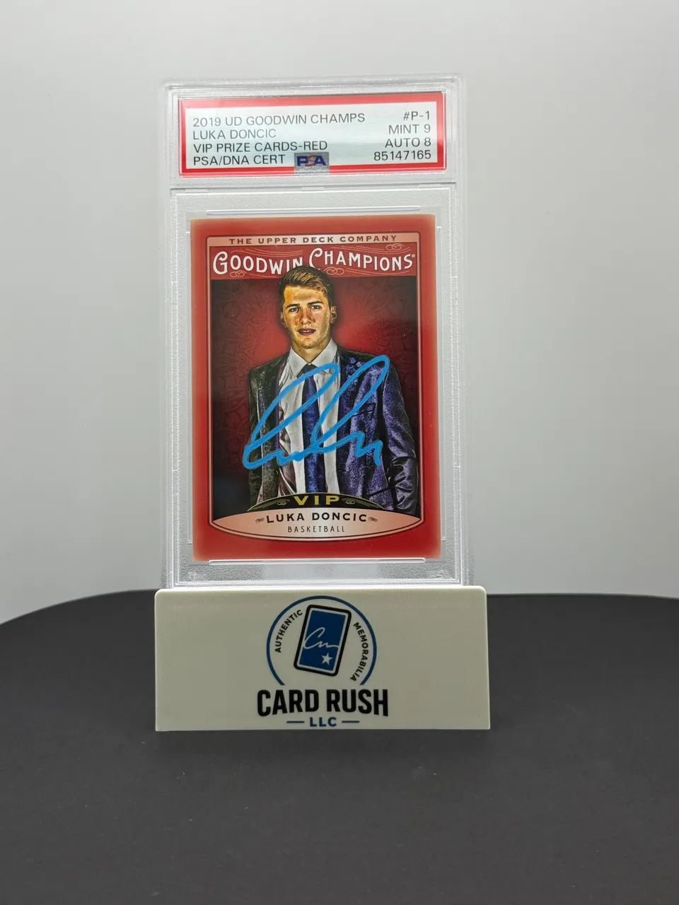 LUKA DONCIC Rookie UD Goodwin VIP Rare Insert PSA Mint 9 ROY SSP 2019 IP Auto
