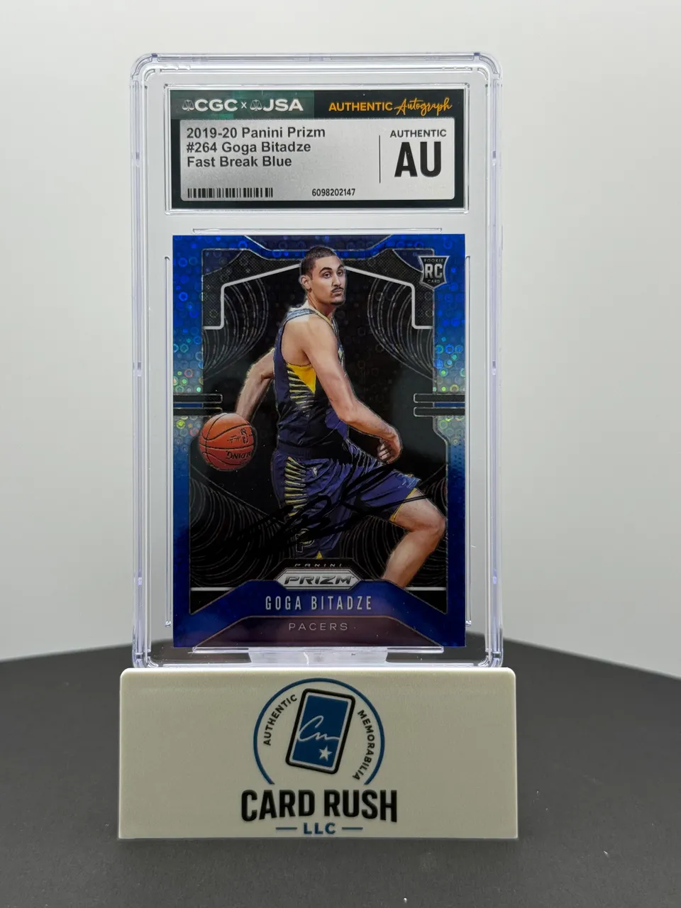 2019-20 Panini Prizm Fast Break Blue Goga Bitadze IP Autograph