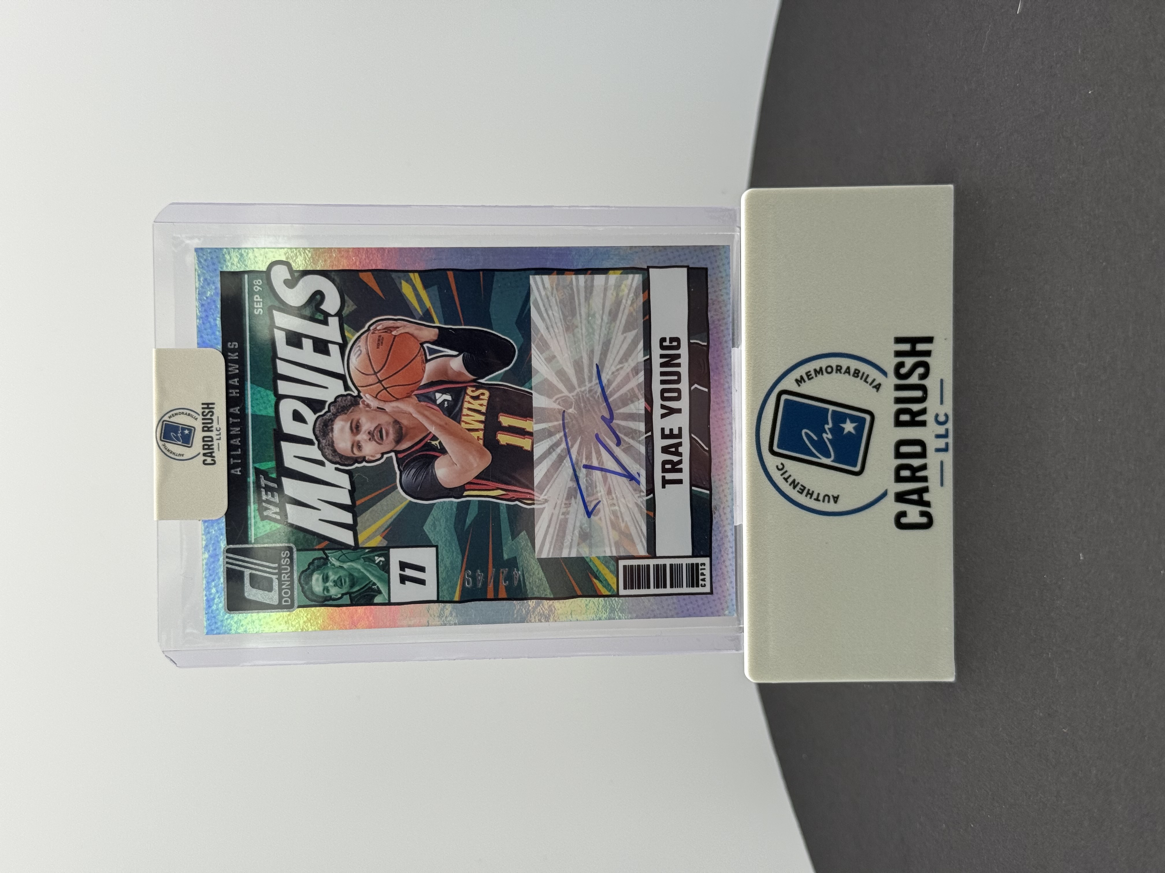 2024-25 Panini Donruss Trae Young Basketball Trading Card /49, front