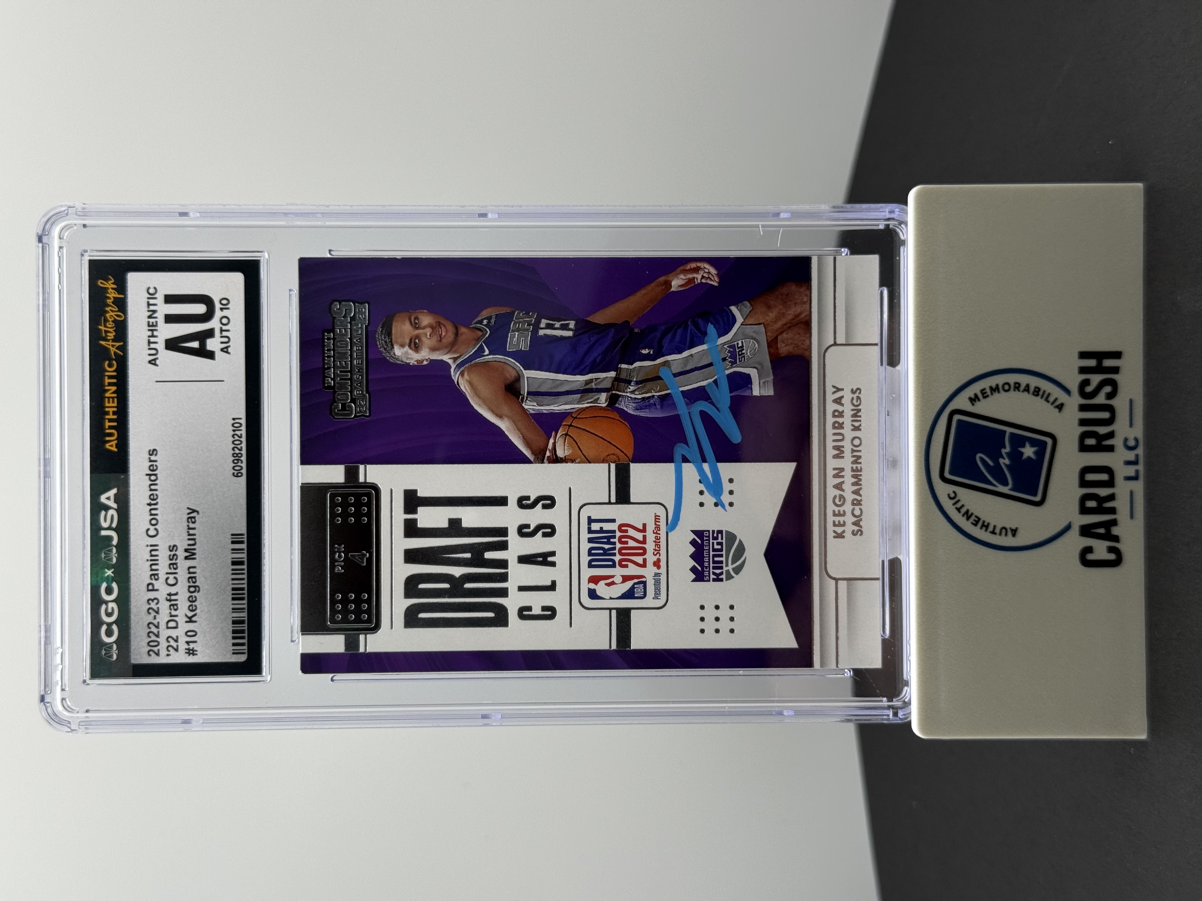 2022-23 Panini Contenders'22 Draft Class Keegan Murray RC IP Autograph, front